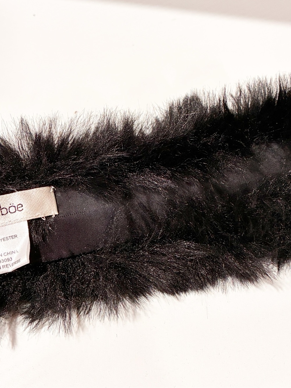 Tyler Boe Black Fluffy Fur Slap Bracelet Wrist Cuff - Picture 3 of 3